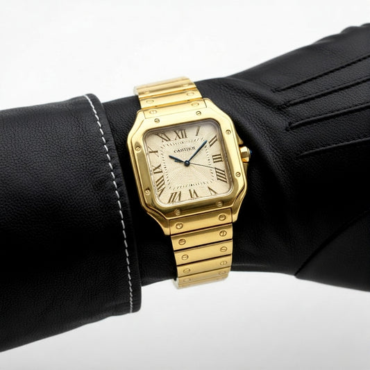 Cartier Santos Large Gold Champagne Dial – Premium 1:1 AAA+ Master Copy