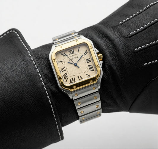 Cartier Santos de Cartier Two-Tone 18K Yellow Gold & Steel