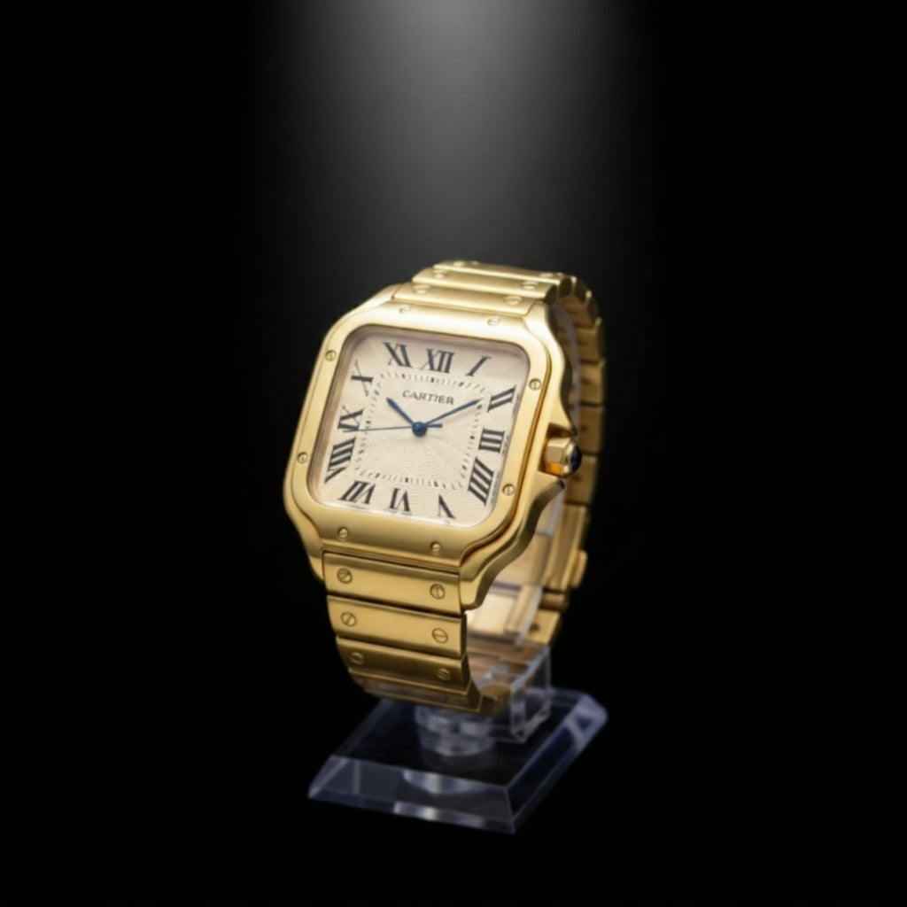 Cartier Santos Large Gold Champagne Dial – Premium 1:1 AAA+ Master Copy