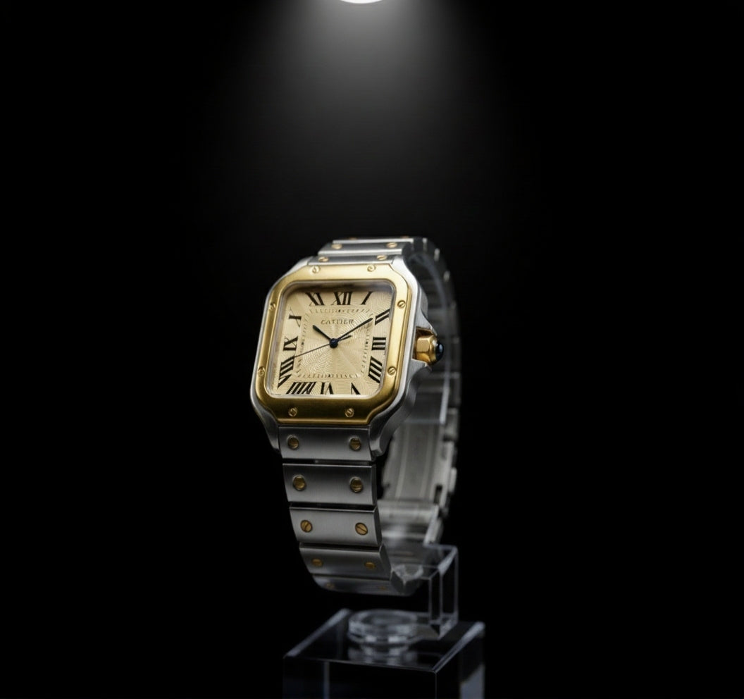 Cartier Santos de Cartier Two-Tone 18K Yellow Gold & Steel