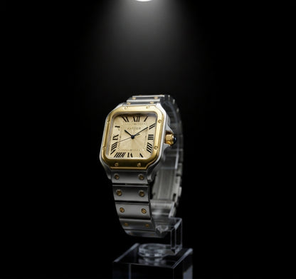 Cartier Santos de Cartier Two-Tone 18K Yellow Gold & Steel